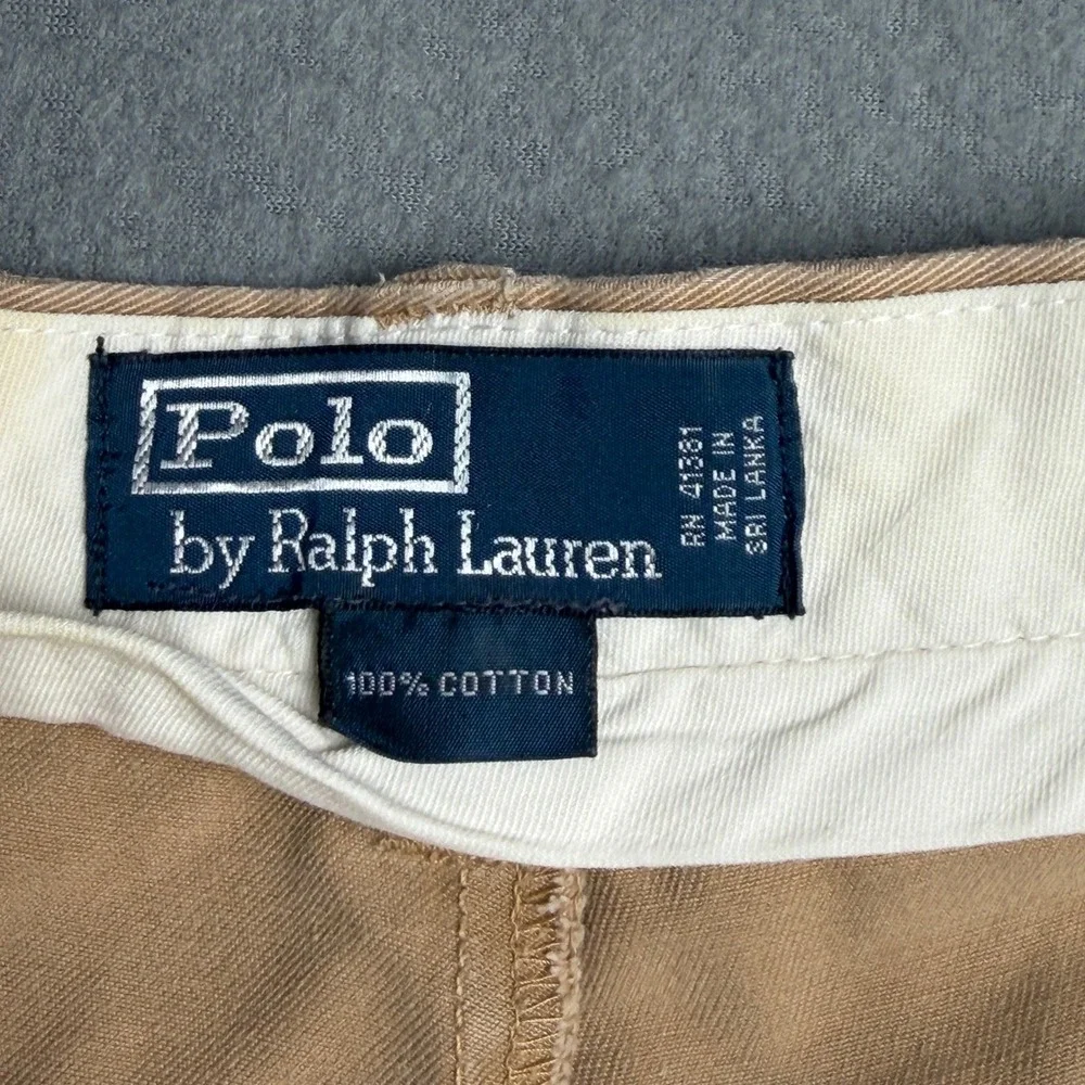 Polo Ralph Lauren Classic Chino Tan Khaki Cotton Twill Straight Pants 40x30